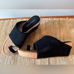 Donald J. Pliner Black Perforated Mules 8-8.5 Wide